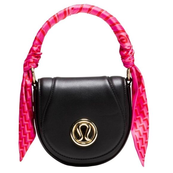 Lululemon Satin Skinny Scarf Fluor Pink / Pink Paradise / Lulu Red - Picture 3 of 8